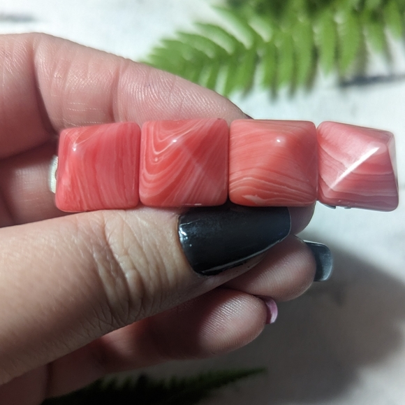 Rhodochrosite hair clip - Picture 3 of 4
